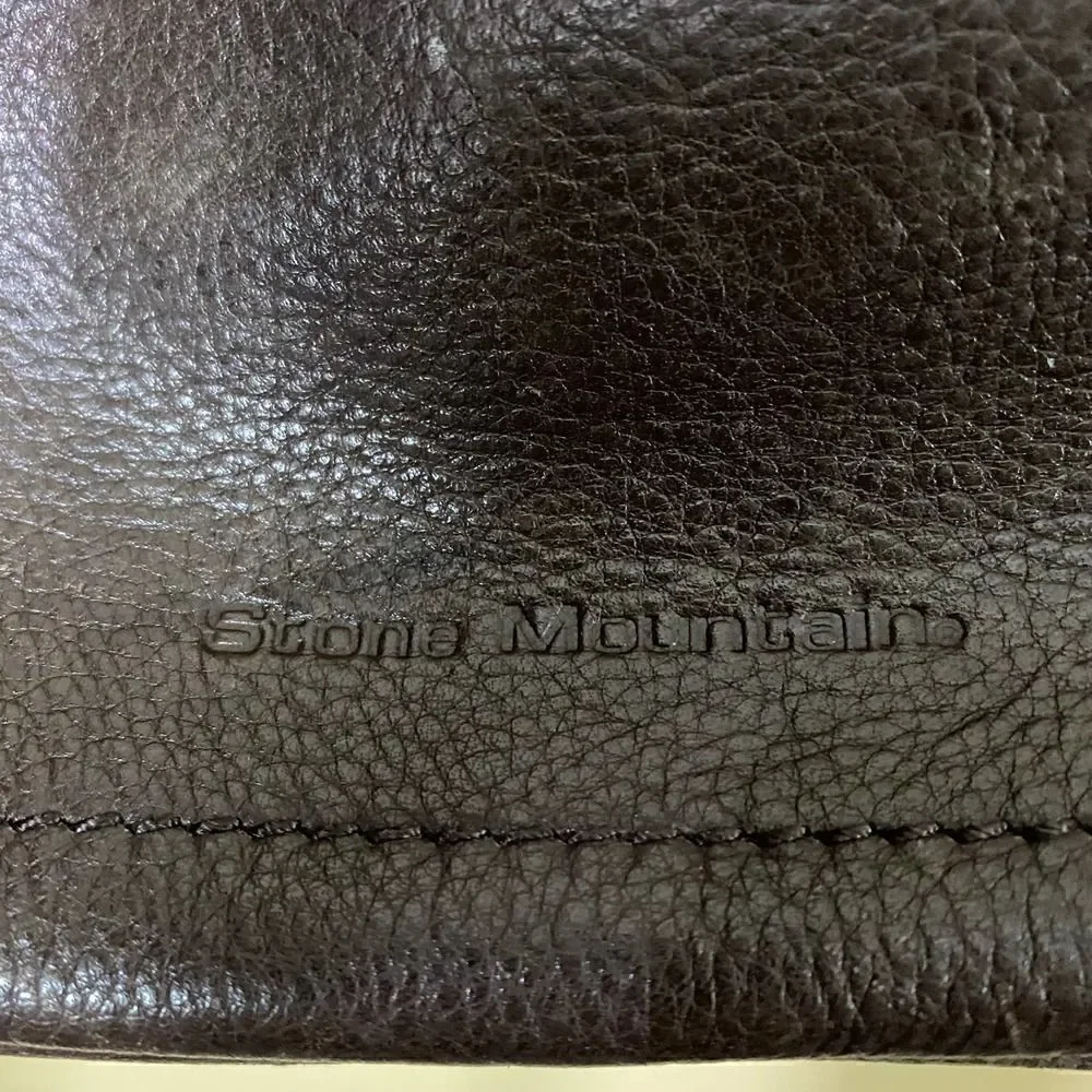 Vintage Stone Mountain Brown Leather Shoulder Bag